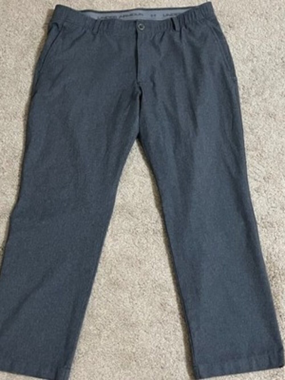 Under Armour Mens Golf Pants Heather Gray Straight Leg 38x30